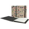 Unipapel - Carpebook 4 anelli ecologici A5, con ricambio 90 fogli riciclati 90 g, Quadricuole 5x5, bande di colore, Uninature Design Alaska, FSC Recycled 100%, Carpebook