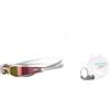 Speedo Fastskin Hyper Elite Mirror Occhialini a Specchio Unisex & Competition Noseclip, Nasenclip Unisex - Adults, Grigio/metall, Taglia unica