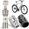 Hutglcfpy Set 4 Pezzi per Estrattore Pedivella Bici, Estrattore 2-in-1 per Cassetta a Filettata/Innesto, Bussola Movimento Centrale 20 Denti, Crank Puller e Cappuccio, per Manutenzione e Smontaggio Biciclette