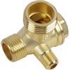 Riybyds 20x16x10 mm Valvola di Non Ritorno a Tre Vie Filettata per Compressore d'Aria, Maschio Valvola Pneumatica, Adatta per Pompe a Pistone e Compressori d'Aria a Pistone d'Olio