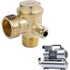 WaxYxaW 20x16x10mm Valvola di Ritorno a Tre Vie Filettata per Compressore d'Aria, Valvola di Ritegno universale, Maschio da 1/2 Pollice, per Pompe a Pistone e Compressori d'Aria a Pistone d'Olio