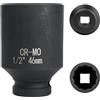 FortuneGlobe presa 46 mm 1/2 12 pannelli, presa a urto 1/2 46 mm Acciaio Cromo-Molibdeno CR-MO(Black)