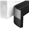 Desdira Paraspifferi Sottoporta, 5x100cm Silicone Sottoporta Paraspifferi Porta Blindata, Guarnizione Autoadesiva, Riduce il Rumore, Nero