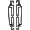 Mgoodoo Set di 2 maniglie per cassetti per porte di mobili da cucina, maniglie e pomelli per mobili, stile europeo retrò (128 mm, nero)