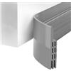 Desdira Paraspifferi Sottoporta, 5x100cm Silicone Sottoporta Paraspifferi Porta Blindata, Guarnizione Autoadesiva, Riduce il Rumore, Bianca (Grigio, 1 Rotolo (5 cm x 100 cm))