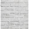 JOLIHOME Bianco-Grigio Effetto Mattone Carta da Parati Autoadesivo Adesivo Murale Vintage Staccare e Attaccare Rimovibile Carta a Contatto per Camera da Letto Bagno Cucina Camino 44x1000cm