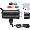 Godox SK300II-V Flash da studio aggiornato Potenza 300 W GN58 5600 ± 200 K Luce wireless 2.4G integrato con lampada pilota a LED Bowens Mount Flash fotografici perFotografia pubblicitaria di moda