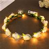 Zoestar Corona luminosa per capelli a LED, per spose, feste e feste (bianco, misura standard)