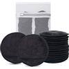 KinHwa Dischetti Struccanti Lavabili Pad Struccanti Riutilizzabili Panno Struccante per Pulizia del Viso Solo con Acqua 14 Pezzi Nero