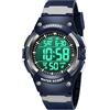Timever Orologio Digitale Bambini 5 ATM, Cronografo, Doppio Fuso e Timer