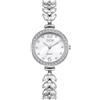 Alienwork Orologio Donna Argento Bracciale in Acciaio Quadrante Madreperla Strass Elegante