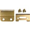 AIRERA Set di Lame di Ricambio 2 Fori Professionali #2161, 1 Lama Fissa in Acciaio al Carbonio, 1 Lama Mobile in Acciaio al Carbonio, compatibile con Tagliacapelli Magic Wahl Serie 5 Star(Oro)