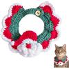 ZWWOGE Sciarpa Regolabile per Animali Domestici di Natale, Sciarpa di Babbo Natale per Cani, Tessili per Gatti, Tessili e Accessori per Animali Domestici Sciarpa Calda per Cani di Piccola e Gattini