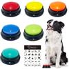 Voarge Buzzer con funzione di registrazione per cani, pulsante per la comunicazione, pulsante di registrazione vocale a 30 secondi, tasti registrabili per l'interazione del cane (6 colori)