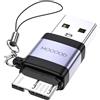 MOGOOD USB Plug to Micro B Plug Adapter, USB 3.0 Plug to Micro B, Micro B a USB Plug Adapter Adattatore di ricarica dati Adattatore convertitore corto per computer, computer portatili (1 confezione)