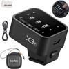 Godox X3-F Trigger, Touch Screen TTL Wireless Flash Trigger, con conversione TCM, batteria integrata agli ioni di litio da 3,7 V 850 mAh, circa 7 giorni in standby per (Godox X3-F)