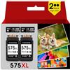 TODOINK PG575XL Nero Cartucce d'inchiostro PG-575XL cartucce 575 nero per canon 575 xl per TS3550i TS3551i TS3750i TS3751i TS3752i TR4750i TR4751i TR4755i TR4756i (2 Nero)