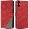 SONWO Cover per Samsung Galaxy A06 5G / 4G, Flip Custodia in PU Pelle, Cover a Libro Portafoglio con Slot per Schede e Supporto Stand per Galaxy A06 5G / 4G, Rosso