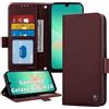 ONETHEFUL Cover per Samsung Galaxy A17 / A16 / A26 5G (6.7 pollici) - Custodia Flip in PU Pelle Portafoglio, Supporto Magnetico Pieghevole, 3 Slot Carte e Protezione RFID, Rosso