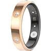 findtime Smart Ring Donna Uomo Oro Rosa Argento Anello Fitness per Donna Sottile Mestruazione Frequenza Cardiaca Contapassi, Monitoraggio del sonno, Anello Smart Fitness Ring Calorie Attività Tracker Android