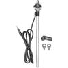 tomzz Audio 1000-040 Antenna telescopica universale per montaggio parafango chiodo testa larga DIN ISO look acciaio inox