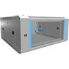 EXTRALINK Rack 19 pollici 4U - Armadio rack 600x600 mm, per montaggio a parete o a pavimento, capacità di carico 60 kg, porta in vetro temperato, apertura porta a 180°, grigio