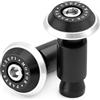 CXEPI Ø22mm (7/8) Contrappesi per manubrio,Set Moto Manubrio Blocco Manopole Tappo Alluminio universali Tappi Manubrio Mtb Bici,Argento