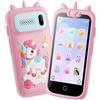 E teacher Telefono Giocattolo per ragazze, 3.97 Touchscreen Smartphone Bambini Natale regali di compleanno per ragazze età 3-12, lettore di musica MP3 con doppia fotocamera Telefonino per Bambini