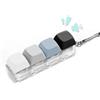OBSEWAU Tastiera Fidget Toy, 4 colori Fidget Keyboard, Portachiavi Tastiera per Adulti, portachiavi per alleviare lo stress passare il tempo, Decorazione(Nero, grigio blu, grigio chiaro, bianco)