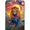 Educa - Puzzle 500 pezzi per adulti | Sguardo maestoso del Leone. Dimensioni: 34 x 48 cm. Da 11 Anni (20261)