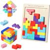 EACHHAHA Giocattoli Montessori a partire dai 3 anni,Puzzle da 30 pezzi,Migliorare il pensiero logico e la cognizione della struttura geometrica,regalo di compleanno per bambini