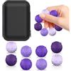 Rongrongago 8 Pezzi Palla Magnetica Antistress, Magnetiche Antistress in Silicone, Decompression Magnetiche Sfera, Giocattoli in Silicone per Ridurre Lo Stress per Adulti e Bambini（Verde） (Viola)