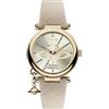 Vivienne Westwood Orb Pop Orologio con Display Analogico al Quarzo da Donna con Cinturino in Pelle e Quadrante Dorato VV006GDCM