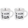 Villa d'Este Home Tivoli Tazzina caffè 90 ml in porcellana, toro, S.P.Q.eRe Zodiaco (Confezione da 2)