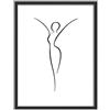 walther design Silhouette NW050B - Cornice portafoto in legno, 40 x 50 cm, colore: Nero