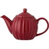 Bloomingville Latina - Teiera in gres porcellanato rosso, T13 x 17 cm, 1085 ml