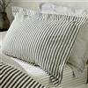 Yard Hebden A Righe Coppia Di Federe - Ultra Morbida 100% Cotone Reversibile Oxford Federa (Nero - 50x75cm)