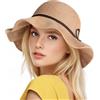 BelleVive Cappelli Estivi da Sole per Donne, Ampia Falda, Cappello da Spiaggia per Donne, UPF 50+, Cappello da Viaggio Pieghevole, Cappello Floppy in Tessuto, Cappello da Sole per Donne, Cappello