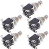 LKRXW 5 Pezzi DPDT 6Pin Interruttore per Pedale Effetti Chitarra Stomp True Bypass Commutatore Interruttore a Pulsante Bloccaggio Effetto Pedale Switch AC 250V/3A 125V/6A