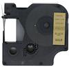 BROVACS 1 confezione di nastro per etichette nero su oro compatibile con DYMO D1 45023, 12 mm 1/2 OPA2223