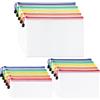 WISYOK Sacchetto di Zip A4 A5 A6, 15 Pcs Sacchetto del Documento Impermeabile, Borse di File Mesh, Buste Portadocumenti Plastica per Documenti Vestiti Ricevute Cosmetici Viaggio (5 Colori)