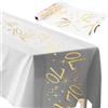 ddckj Addobbi 70 Anni Compleanno 28 cm x 10 m Runner Oro da Decorazioni Tavolo Compleanno Tavolo Ritagliabile Tovaglia per Compleanno Adatto per Feste di Uomo e Donna