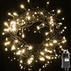 H HANSEL HOME Catena Luminsa Natale Esterno e Interno, Luci Albero di Natale con 8 modalità di illuminazione Impermeabile IP44, Luci LED Natalizie Cavo Verde (Luce Calda, 140 Led 7M)