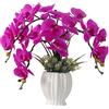 LESING Fiori Artificiali, Orchidea Finta in Vaso Bianco per Decorazione Domestica e Interna (Stile 4)