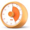 Conchstar Timer Visivo per Bambini 60 Minuti - Timer Analogico Silenzioso a Conto Alla Rovescia,Strumento di Concentrazione per ADHD e Autismo,Gestione del Tempo per Compiti (Orange)