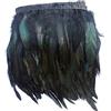 Sowder Rooster Hackle - Bordo con frange in piuma, 12,7-17,8 cm di larghezza, confezione da 4.6 m (nero)