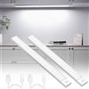 OUILA Led Sottopensile Cucina, 43.5CM Luce Armadio LED con Sensore di Movimento | 2PCS 2500mAh USB Ricaricabile Luce Led Sottopensile per Cucina Scale Corridoio Bagno Garage, 5000K