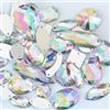 Wambere 100 pezzi di strass da cucire, pietre acriliche con strass per cucire a mano, varie forme da 4-30 mm, strass piatti, per artigianato fai da te, decorazione di abbigliamento, accessori per nail
