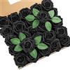 DuHouse 25 rose artificiali con steli fiori di rosa in schiuma per bouquet di nozze fai da te baby shower centrotavola decorazione casa