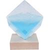 Ieron Stazione Meteorologica In Vetro Antitempesta Con Base In Legno Per Previsioni Del Tempo, Cubo D'Acqua Blu Cristallo Tempesta Creativo